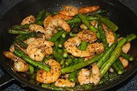 HCG Asparagus with Garlic Shrimp