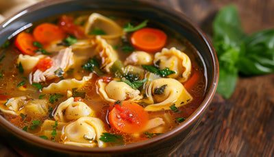 Rustic Italian Tortellini Soup