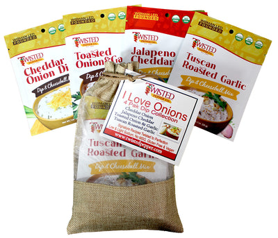 Dip Mix 4 Pack I Love Onions Gift Bag