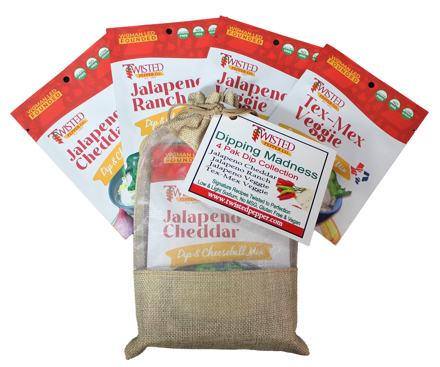 Dip Mix 4 pack Dipping Madness Gift Bag