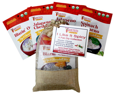 Dip Mix 4 Pack  I Like it Spicy Gift Bag