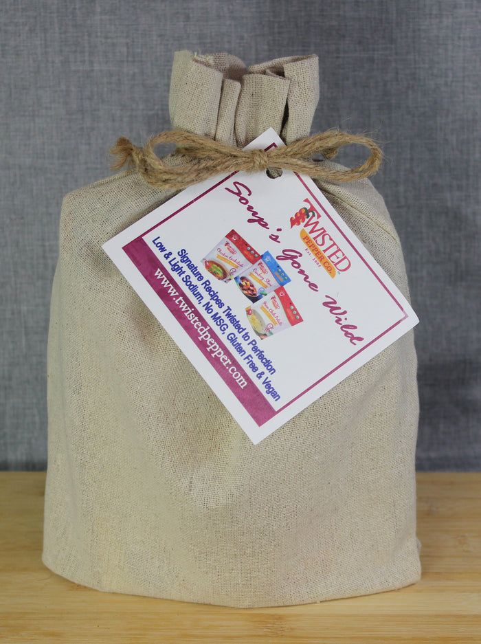 Soup's Gone Wild 3 pack soup collection with Chicken Enchilada, Cowboy Stew, and Green Chili Potato flavors