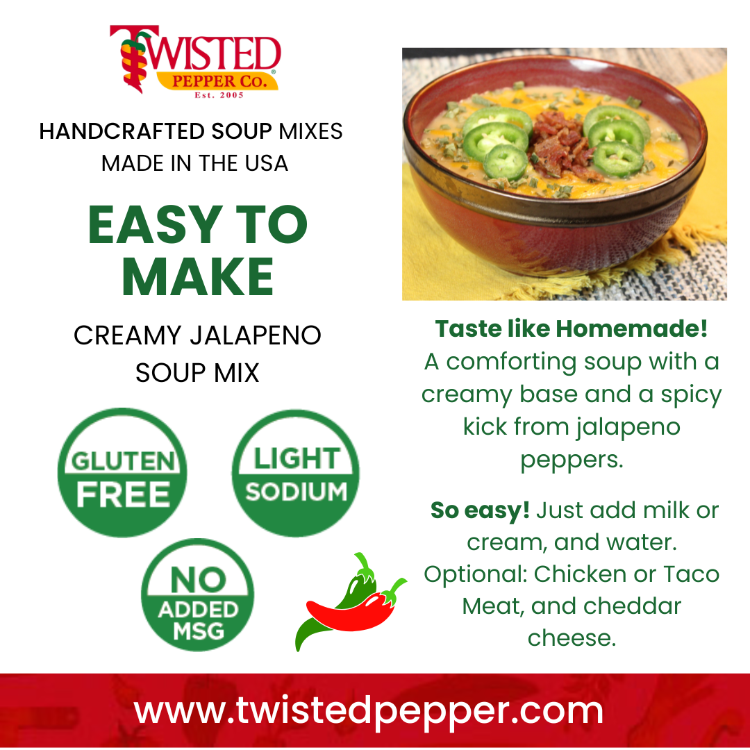 Creamy Jalapeno Soup Mix easy to make, Gluten Free, MSG Free