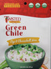Bowl of green chile dip with fresh New Mexico green chiles and spices, gluten-free and mild flavor