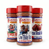 Smokin' & Jokin' 3 pack BBQ Rubs collection with Cow Hide, Pig Sweat, and Texas Steak rubs in 5 oz jars