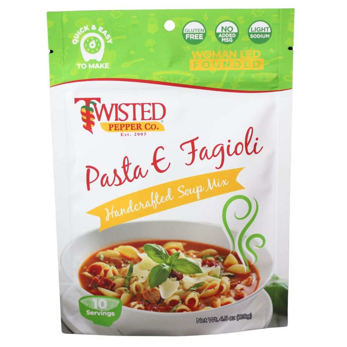 Pasta e Fagioli Dry Soup Mix package with Italian pasta and bean soup ingredients