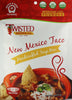 Bowl of New Mexico Taco Soup made with dry mix, garnished with cheese and tortilla chips