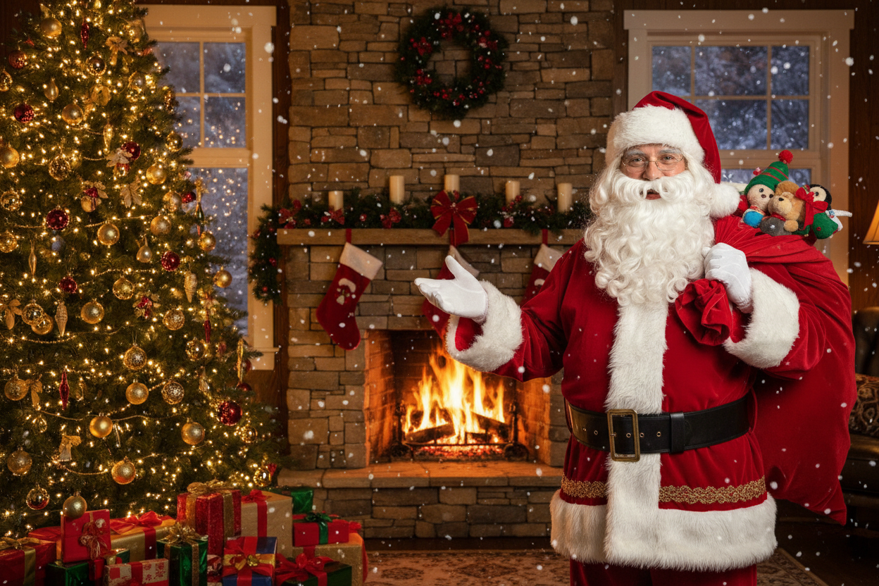 santa claus with background