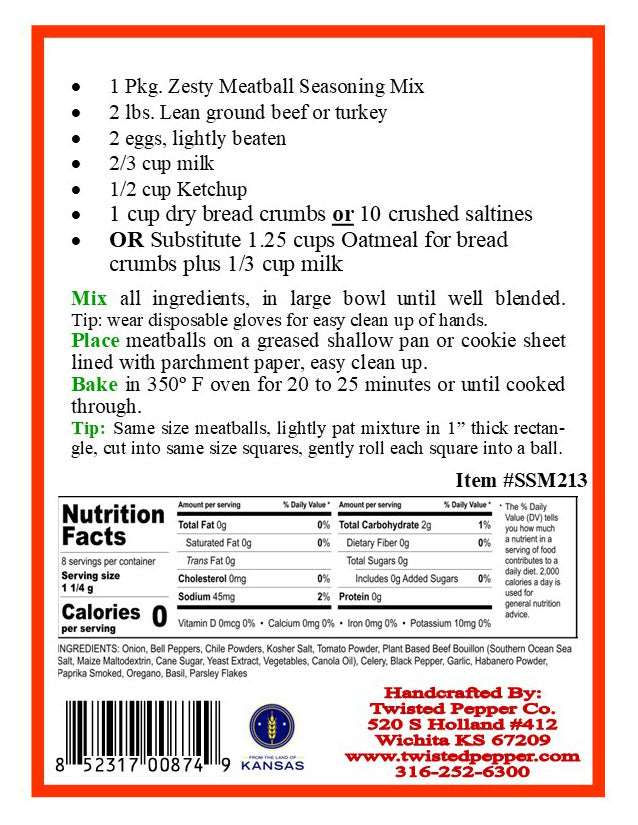 Zesty Meatball Seasoning Mix – Easy Gourmet Meatballs in Minutes