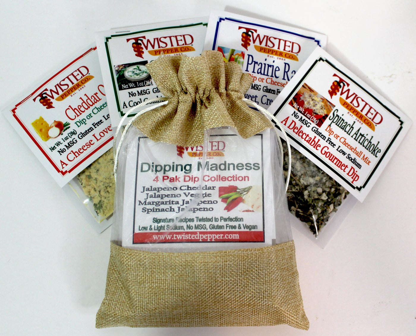 Dip Mix 4 pack Dipping Madness Gift Bag
