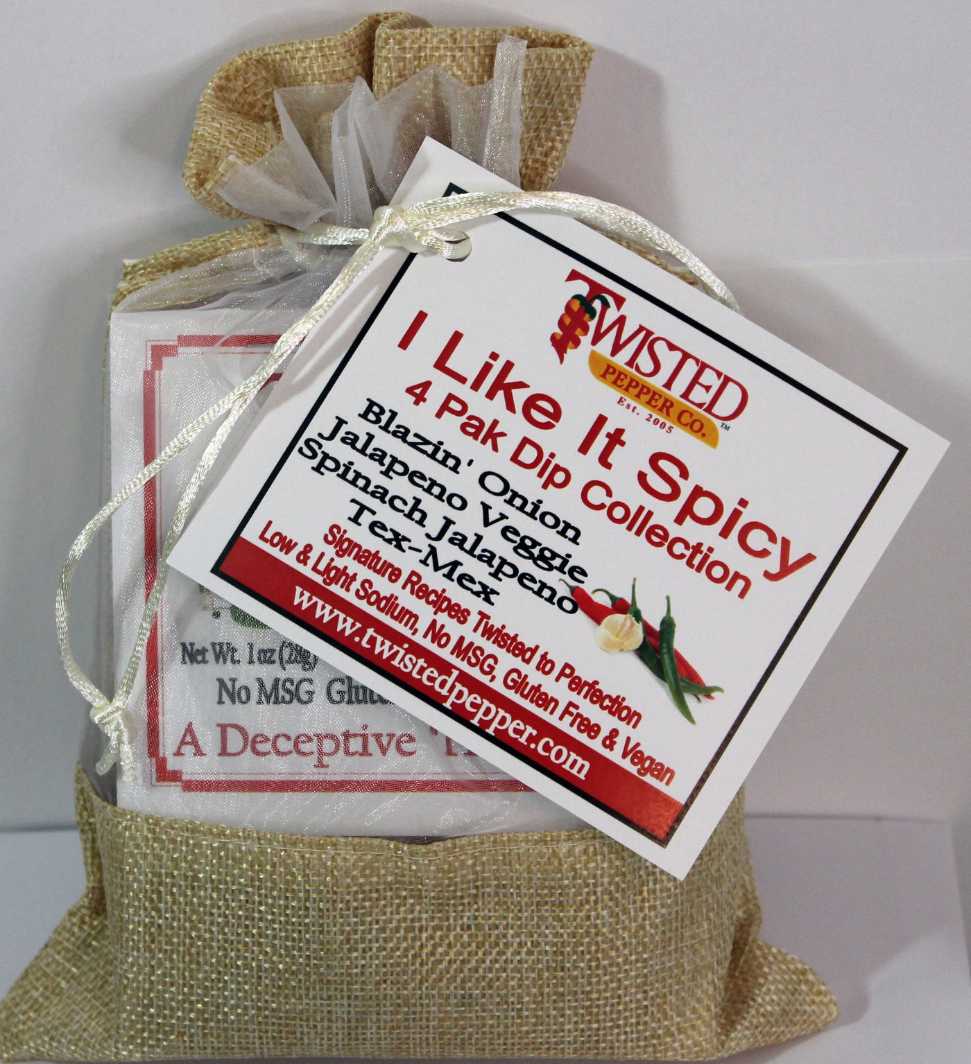 Dip Mix 4 Pack  I Like it Spicy Gift Bag