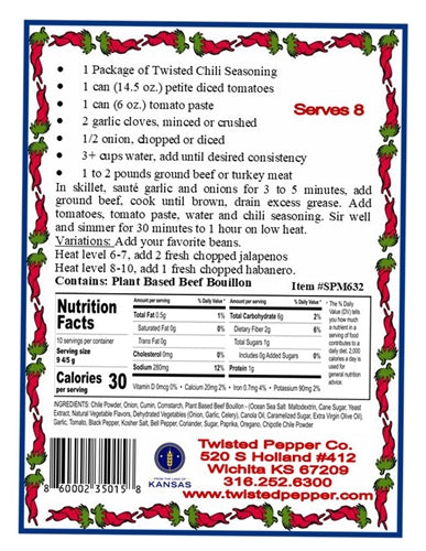 Twisted Chili Dry Seasoning Mix