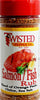 Salmon Fish Chile Rub seasoning with orange peel, chiles, and sea salt in a 5 oz container from Twisted Pepper Co.